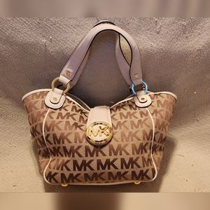 Michael Korse handbag Cream/Brown/Tan